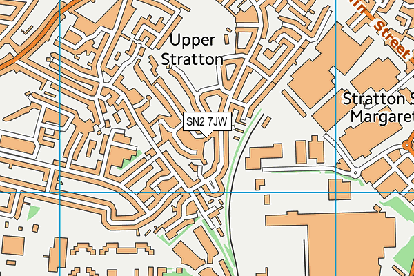 SN2 7JW map - OS VectorMap District (Ordnance Survey)