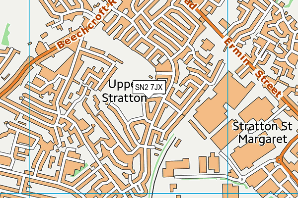 Meadowcroft Recreation Ground map (SN2 7JX) - OS VectorMap District (Ordnance Survey)