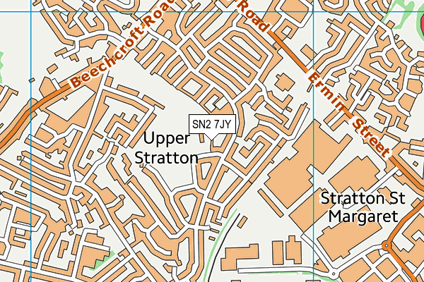 SN2 7JY map - OS VectorMap District (Ordnance Survey)