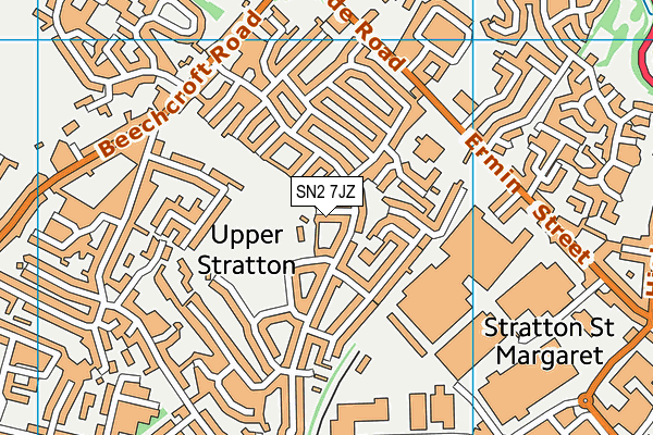 SN2 7JZ map - OS VectorMap District (Ordnance Survey)