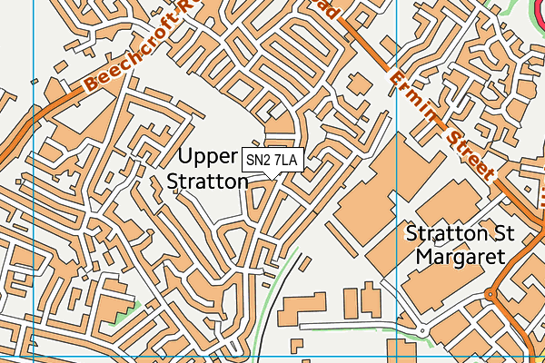 SN2 7LA map - OS VectorMap District (Ordnance Survey)