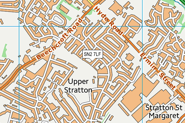 SN2 7LF map - OS VectorMap District (Ordnance Survey)