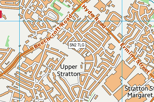 SN2 7LG map - OS VectorMap District (Ordnance Survey)