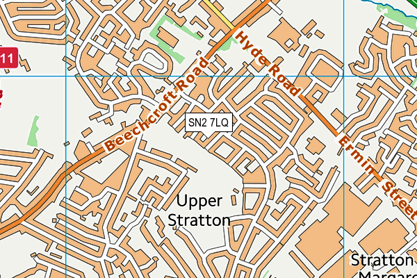 SN2 7LQ map - OS VectorMap District (Ordnance Survey)