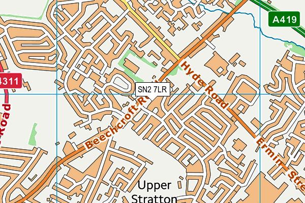 SN2 7LR map - OS VectorMap District (Ordnance Survey)