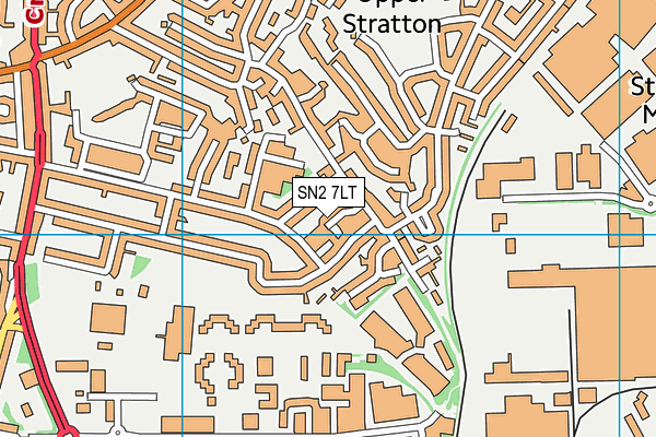 SN2 7LT map - OS VectorMap District (Ordnance Survey)