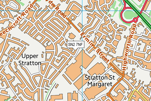 SN2 7NF map - OS VectorMap District (Ordnance Survey)