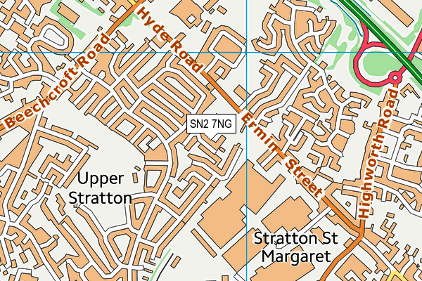 Ruskin Junior School map (SN2 7NG) - OS VectorMap District (Ordnance Survey)