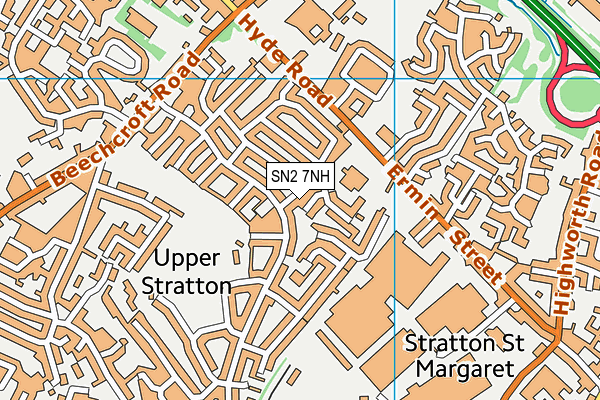 SN2 7NH map - OS VectorMap District (Ordnance Survey)