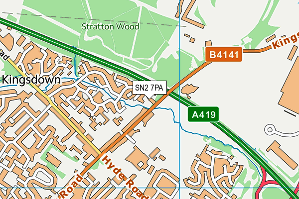 SN2 7PA map - OS VectorMap District (Ordnance Survey)