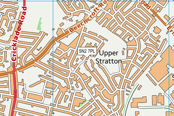 SN2 7PL map - OS VectorMap District (Ordnance Survey)