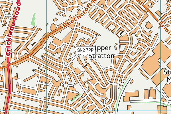 SN2 7PP map - OS VectorMap District (Ordnance Survey)