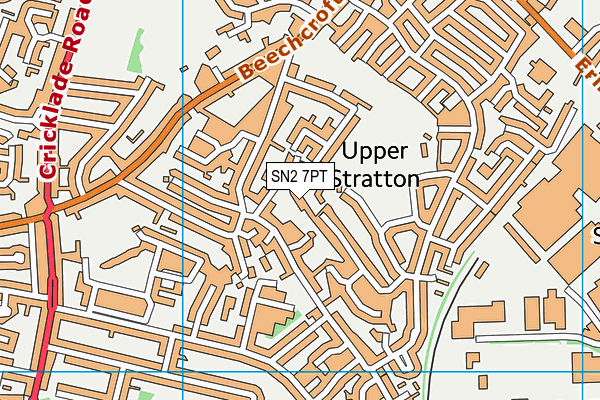 SN2 7PT map - OS VectorMap District (Ordnance Survey)