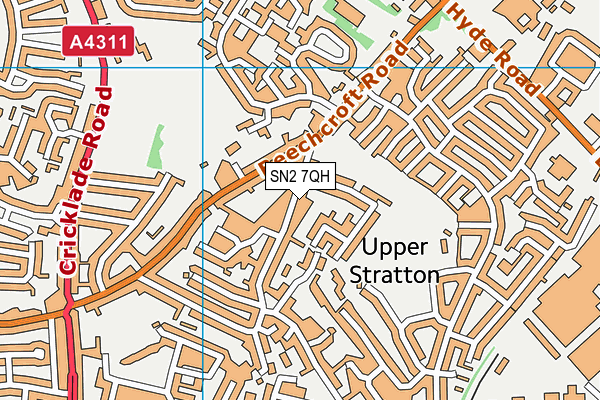 SN2 7QH map - OS VectorMap District (Ordnance Survey)