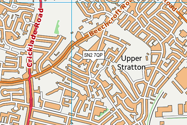 SN2 7QP map - OS VectorMap District (Ordnance Survey)