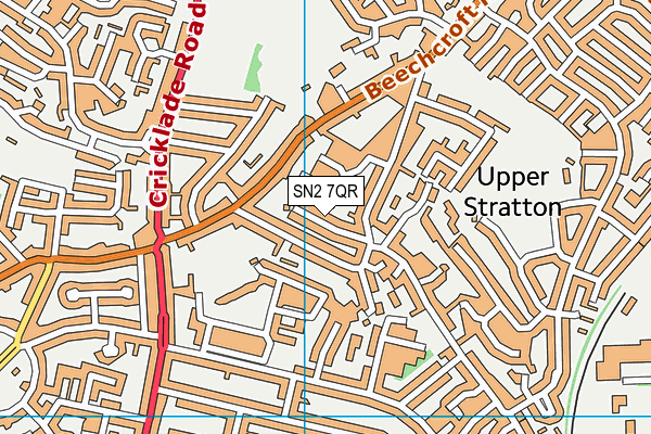 SN2 7QR map - OS VectorMap District (Ordnance Survey)
