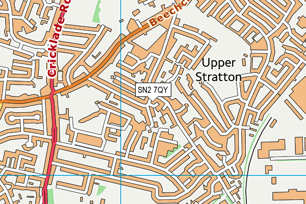 SN2 7QY map - OS VectorMap District (Ordnance Survey)
