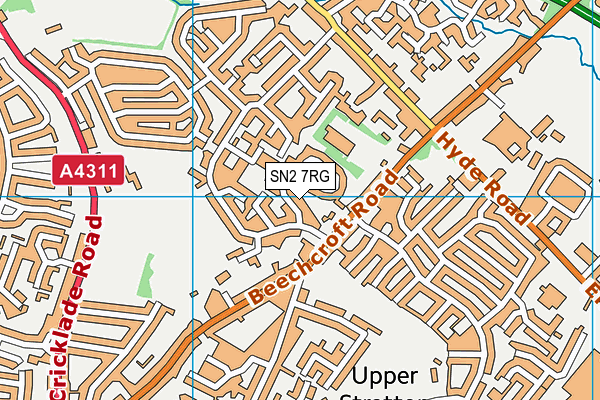 SN2 7RG map - OS VectorMap District (Ordnance Survey)