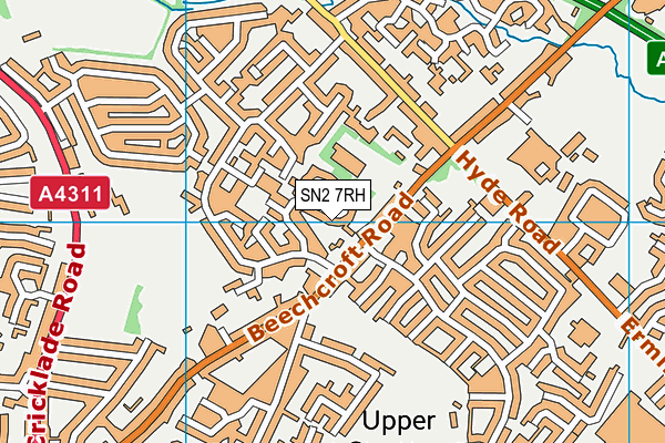 SN2 7RH map - OS VectorMap District (Ordnance Survey)