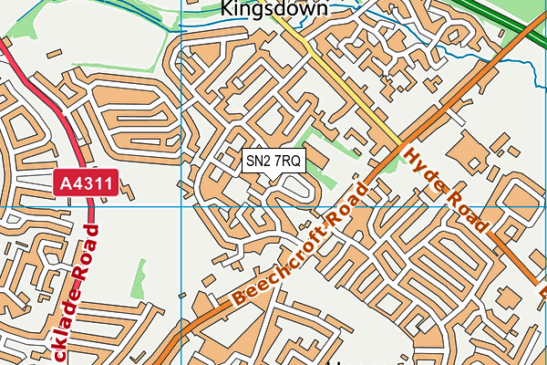 SN2 7RQ map - OS VectorMap District (Ordnance Survey)