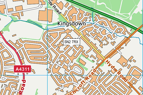 SN2 7RX map - OS VectorMap District (Ordnance Survey)