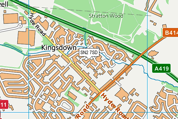 SN2 7SD map - OS VectorMap District (Ordnance Survey)