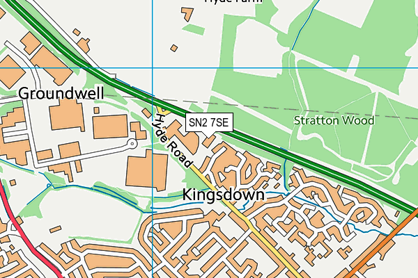 Puregym (Swindon Stratton) map (SN2 7SE) - OS VectorMap District (Ordnance Survey)