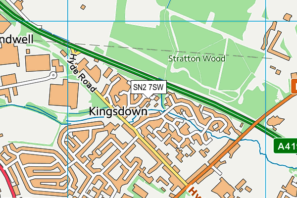 SN2 7SW map - OS VectorMap District (Ordnance Survey)