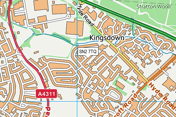 SN2 7TQ map - OS VectorMap District (Ordnance Survey)