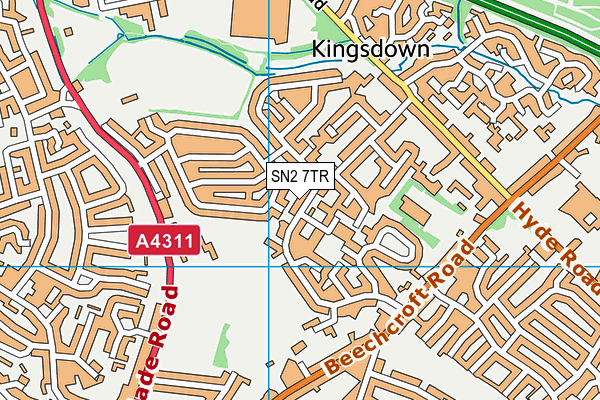 SN2 7TR map - OS VectorMap District (Ordnance Survey)