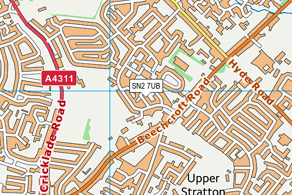 SN2 7UB map - OS VectorMap District (Ordnance Survey)