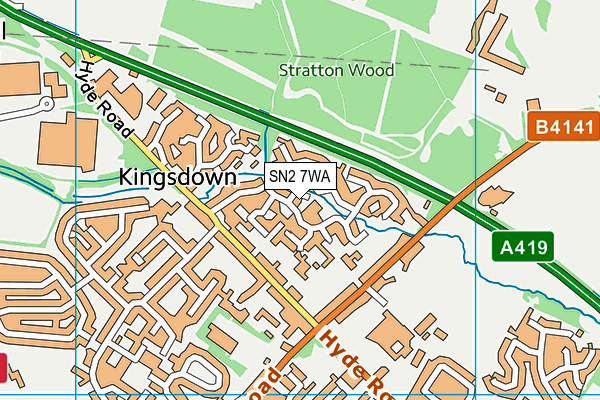 SN2 7WA map - OS VectorMap District (Ordnance Survey)