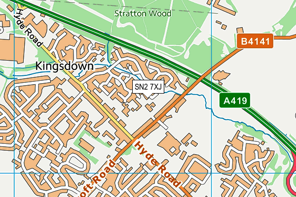 SN2 7XJ map - OS VectorMap District (Ordnance Survey)