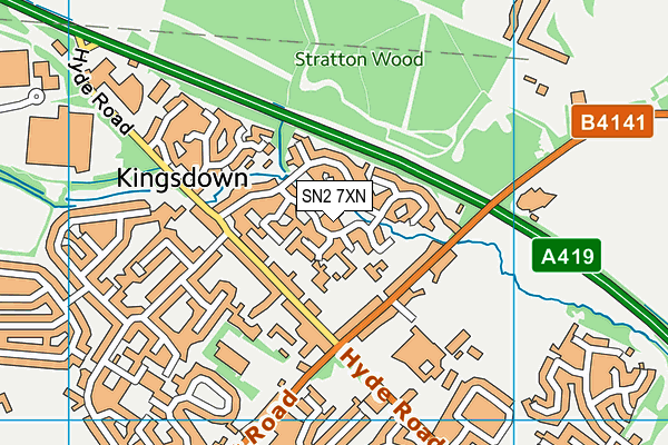 SN2 7XN map - OS VectorMap District (Ordnance Survey)
