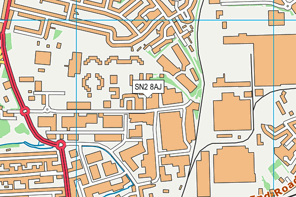 SN2 8AJ map - OS VectorMap District (Ordnance Survey)
