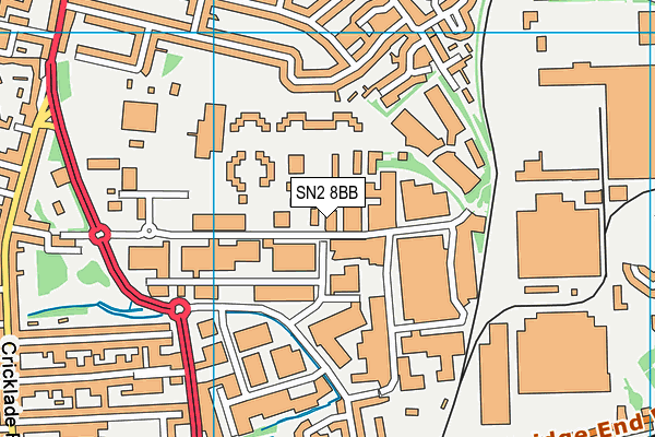 SN2 8BB map - OS VectorMap District (Ordnance Survey)