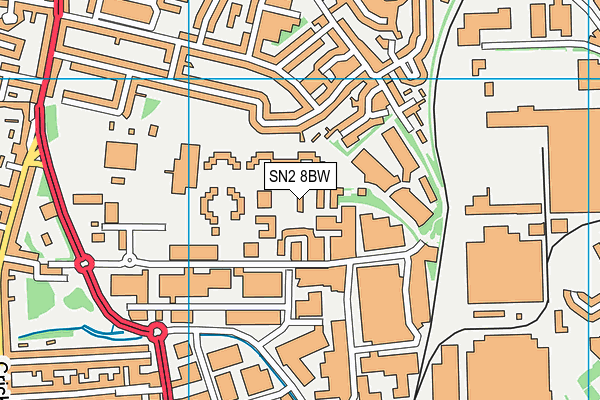 SN2 8BW map - OS VectorMap District (Ordnance Survey)