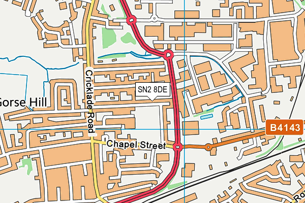 SN2 8DE map - OS VectorMap District (Ordnance Survey)