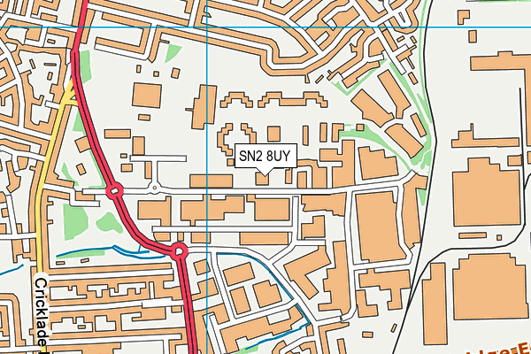SN2 8UY map - OS VectorMap District (Ordnance Survey)