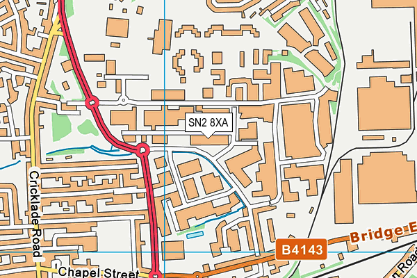 SN2 8XA map - OS VectorMap District (Ordnance Survey)