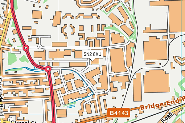 SN2 8XU map - OS VectorMap District (Ordnance Survey)