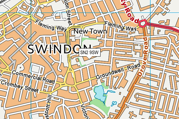 SN2 9SW map - OS VectorMap District (Ordnance Survey)