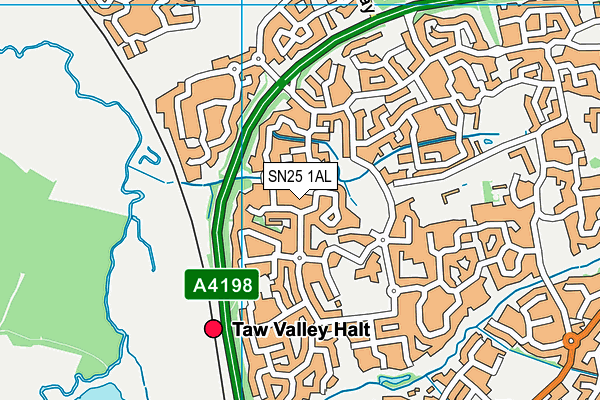 SN25 1AL map - OS VectorMap District (Ordnance Survey)