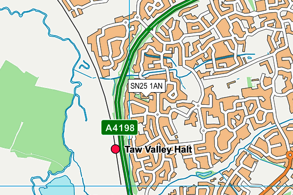 SN25 1AN map - OS VectorMap District (Ordnance Survey)