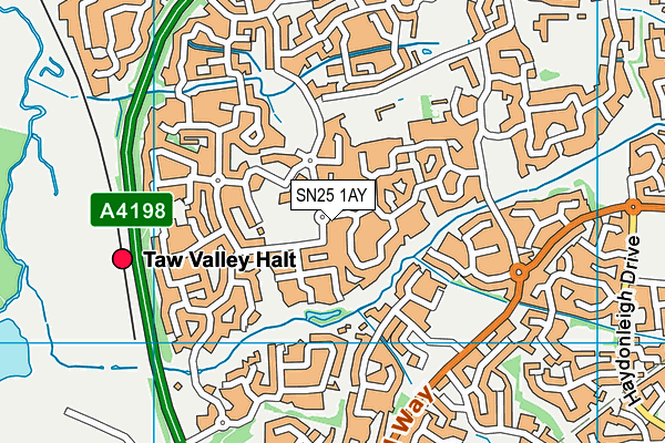 SN25 1AY map - OS VectorMap District (Ordnance Survey)