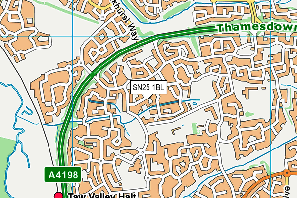 SN25 1BL map - OS VectorMap District (Ordnance Survey)