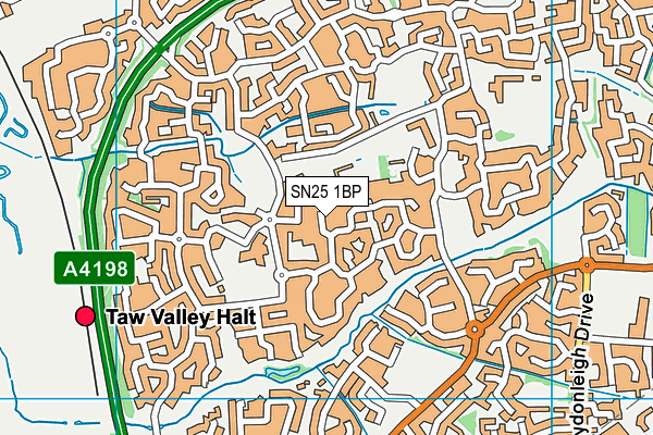 SN25 1BP map - OS VectorMap District (Ordnance Survey)