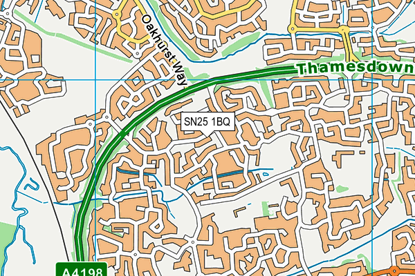 SN25 1BQ map - OS VectorMap District (Ordnance Survey)