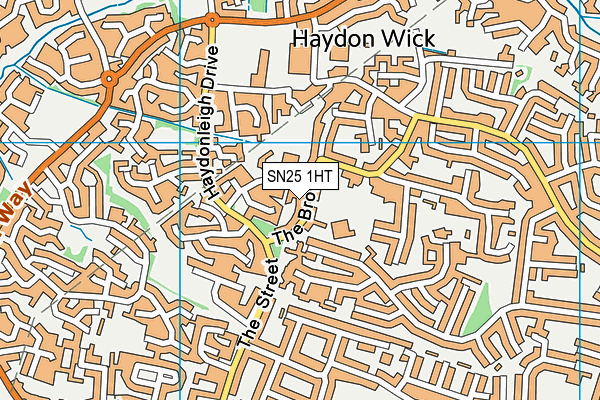 Haydon Wick Primary School map (SN25 1HT) - OS VectorMap District (Ordnance Survey)