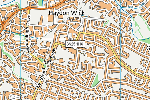 SN25 1HX map - OS VectorMap District (Ordnance Survey)